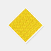 イエローマリゴールドフローラシームレスパターン スタンダードカクテルナプキン (角)