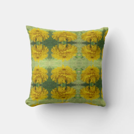 イエローマリゴールド – フローラ装飾用クッション クッション (正面)