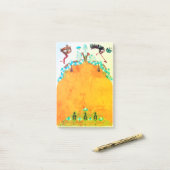 イエローマルディグラスマスカレードボールマスクの女性 ポストイット (デスク上)