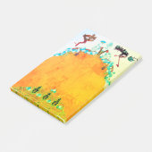 イエローマルディグラスマスカレードボールマスクの女性 ポストイット (アングル)