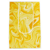 イエローマルベー絵を描ズアモダンルハヌカ ミディアムペーパーバッグ (裏面)