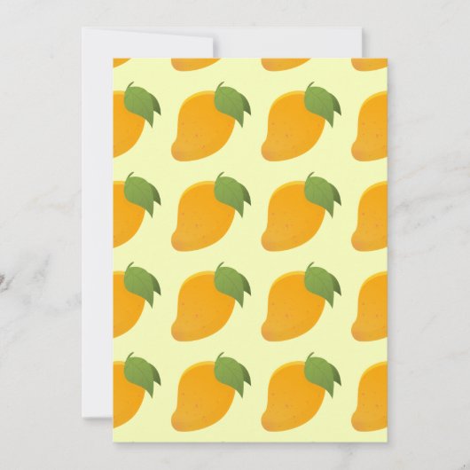 イエローマンゴー熱帯果実愛好家カリブの サンキューカード (正面)
