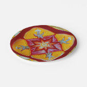 イエローマンダラカスタム紙プレート7イン ペーパープレート (アングル)