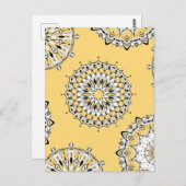 イエローマンダラス1葉書 ポストカード (正面/裏面)