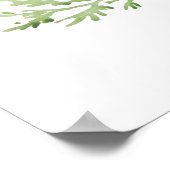 イエローマーガレットデイジー水彩画 ポスター (角)