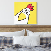 イエローマージーチキンバイサンドラボイントン キャンバスプリント (インサイチュ (寝室))