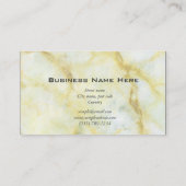 イエローマーブルストーンシンプルの名刺 名刺 (裏面)