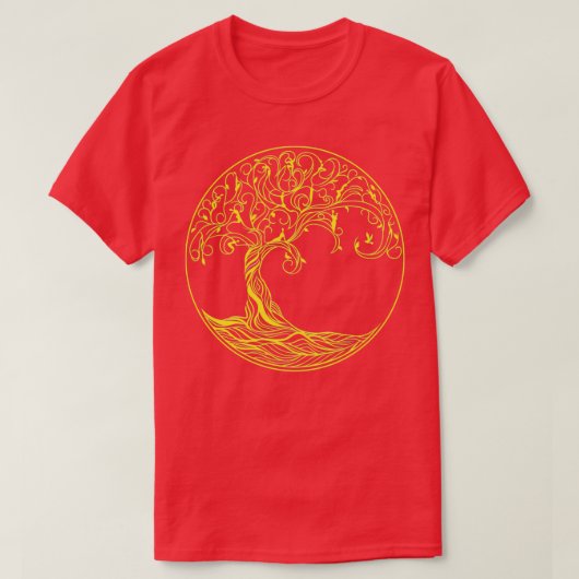 イエローミスティックの木 Tシャツ (デザイン正面)