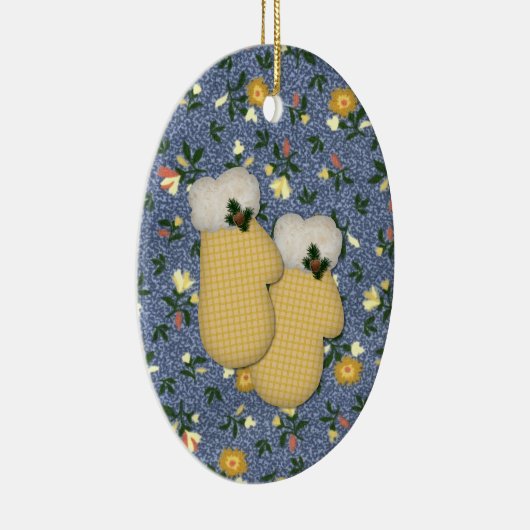 イエローミッテンスのクリスマスオーナメント セラミックオーナメント (右)