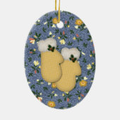 イエローミッテンスのクリスマスオーナメント セラミックオーナメント (裏面)