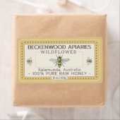 イエローミツバチ蜂蜜ラベルゴールデンロ縁どッド ラベル (インサイチュ)