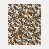 イエローミツバチ フリースブランケット (正面)