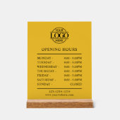 イエローミニマエレガントリスト | 営業時間 アクリルサイン (正面)