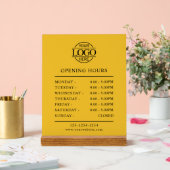 イエローミニマエレガントリスト | 営業時間 アクリルサイン (ウェディング)