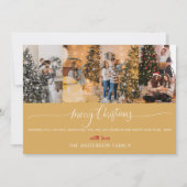 イエローミニマモダンリストクリスマスコラージュ写真 招待状 (裏面)