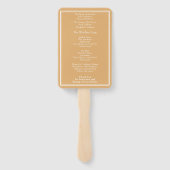 イエローミニマモダンリスト縁ど結婚式 プログラム ハンドファン (裏面)