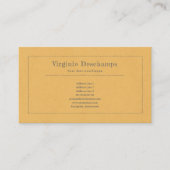 イエローミニマリストクラフト素朴名刺 名刺 (正面)