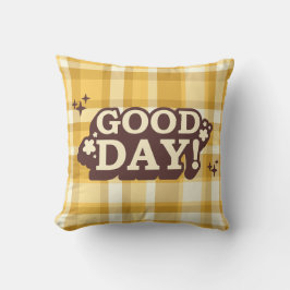 イエローミニマリストグッドデイスクエアピロー クッション