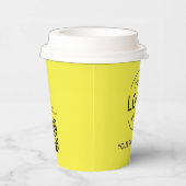 イエローミニマリストロゴQRコード会社スワッグ 紙コップ (右)