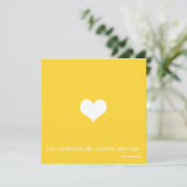 イエローミニマリスト日付カードの保存 セーブザデート (スタンド正面)