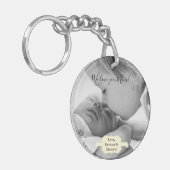 イエローミニマル写真母の日キーチェーン キーホルダー (正面左)