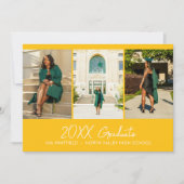 イエローミニマル写真部卒業パーティー 招待状 (正面)