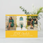 イエローミニマル写真部卒業パーティー 招待状 (スタンド正面)