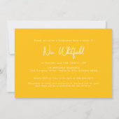 イエローミニマル写真部卒業パーティー 招待状 (裏面)