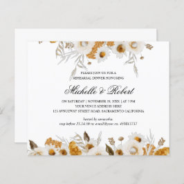 イエローミモザホワイトカモミールリハーサルディナー