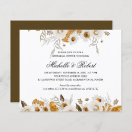 イエローミモザホワイトカモミールリハーサルディナー