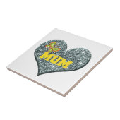 イエロームラブバタフライハート タイル (側面)