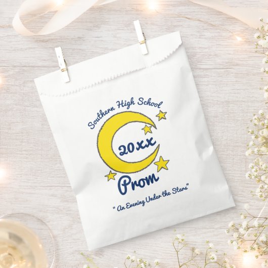 イエロームーンスターズナイトスカイプロムガラダンス フェイバーバッグ (クリップ留めされた状態)