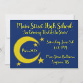 イエロームーンスターズナイトスカイプロムガラダンス 招待状 (正面)