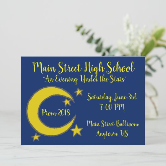 イエロームーンスターズナイトスカイプロムガラダンス 招待状 (スタンド正面)