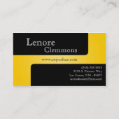 イエローメイクアップアーティストパレットビジネスカード 名刺 (裏面)