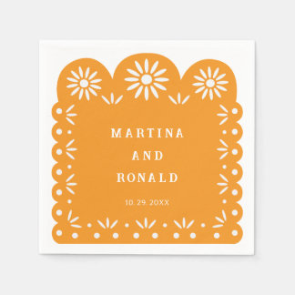 イエローメキシコパペルピカド スタンダードカクテルナプキン