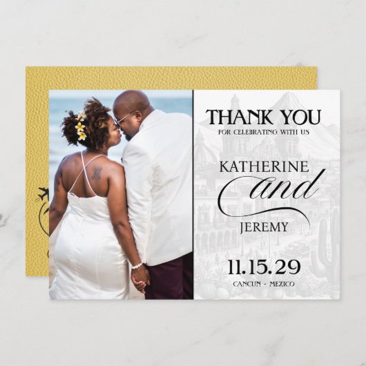 イエローメキシコ旅券 サンキューカード (正面/裏面)