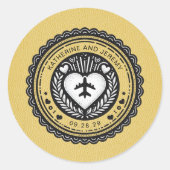 イエローメキシコ旅券 ラウンドシール (正面)