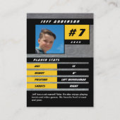 イエローメタルアイスホッケートレーディングカード コーリングカード (裏面)