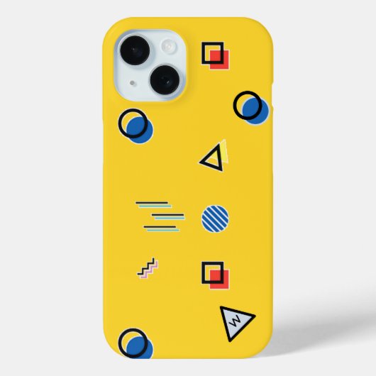 イエローメンフィスモノグラムケースメイトiPhoneケース Case-Mate iPhoneケース (裏面)