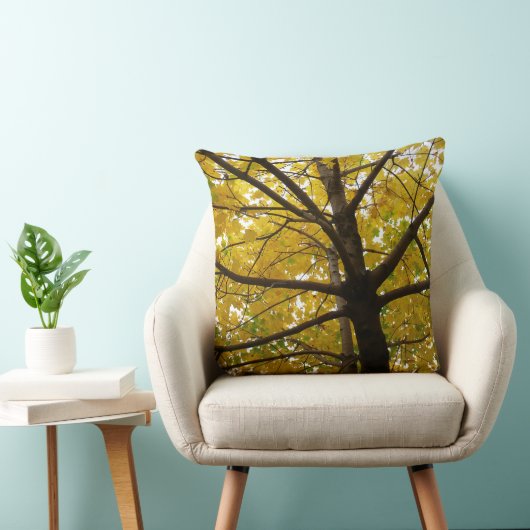イエローメープルツリーズオータム自然 クッション (椅子)