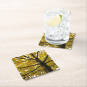 イエローメープルツリーズオータム自然 スクエアペーパーコースター (インサイチュ)