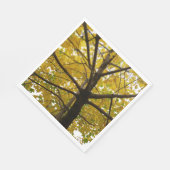 イエローメープルツリーズオータム自然 スタンダードランチョンナプキン (角)