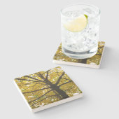 イエローメープルツリーズオータム自然 ストーンコースター (横)