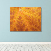 イエローメープルリーフオータム抽象芸術自然 キャンバスプリント (インサイチュ (ウッドフロア))