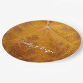 イエローメープルリーフオータム抽象芸術自然 ペーパープレート (アングル)