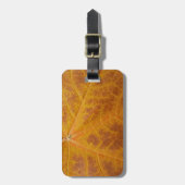 イエローメープルリーフオータム抽象芸術自然 ラゲッジタグ (正面縦)
