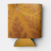 イエローメープルリーフオータム抽象芸術自然 缶クーラー (正面)