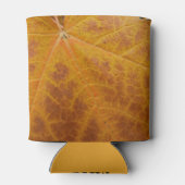 イエローメープルリーフオータム抽象芸術自然 缶クーラー (裏面)