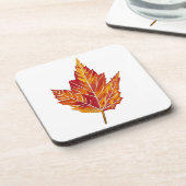 イエローメープルリーフコースター コースター (左側)